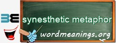 WordMeaning blackboard for synesthetic metaphor